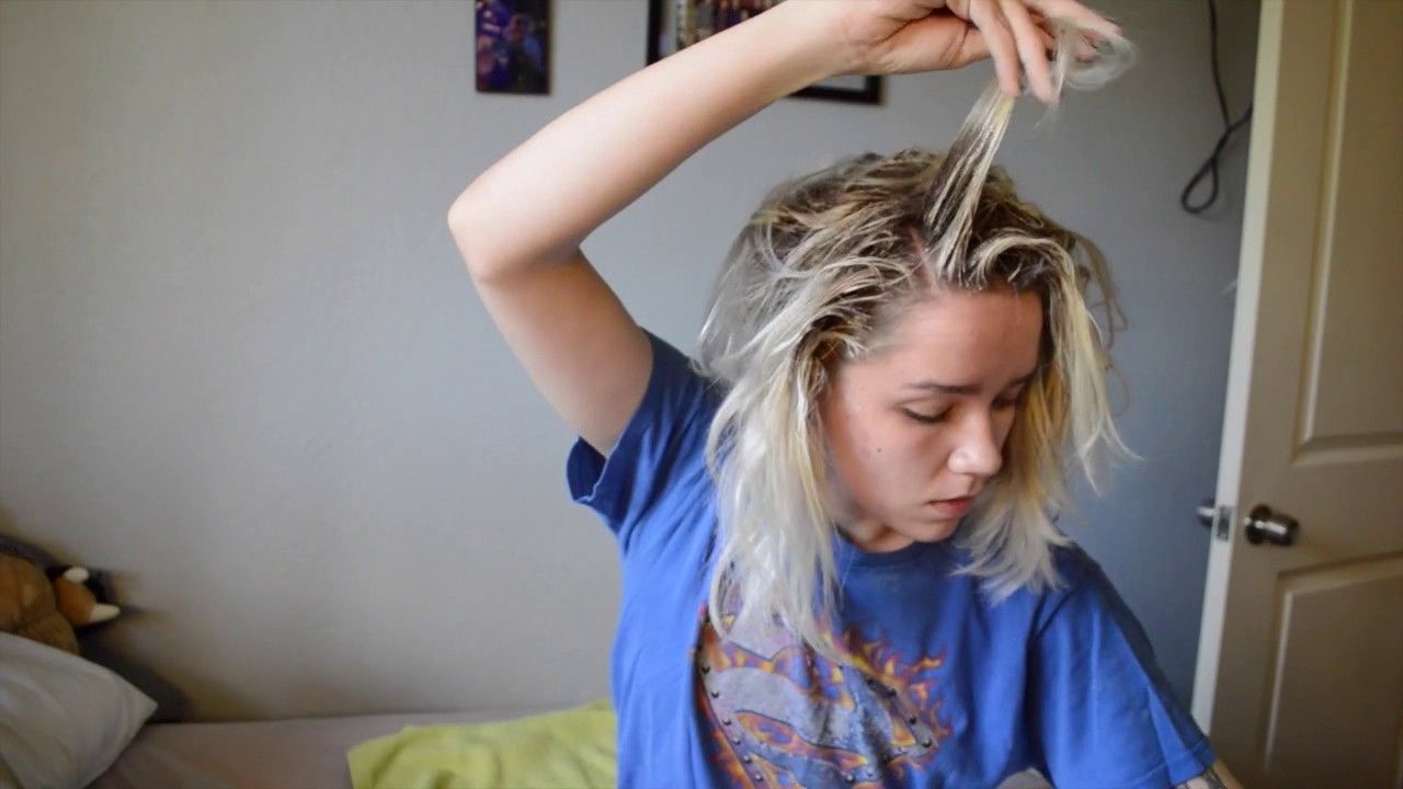 Blending My Bleach Blonde Hair With My Dark Roots – Youtube Inside Newest Platinum Blonde Hairstyles With Darkening At The Roots (View 6 of 20)