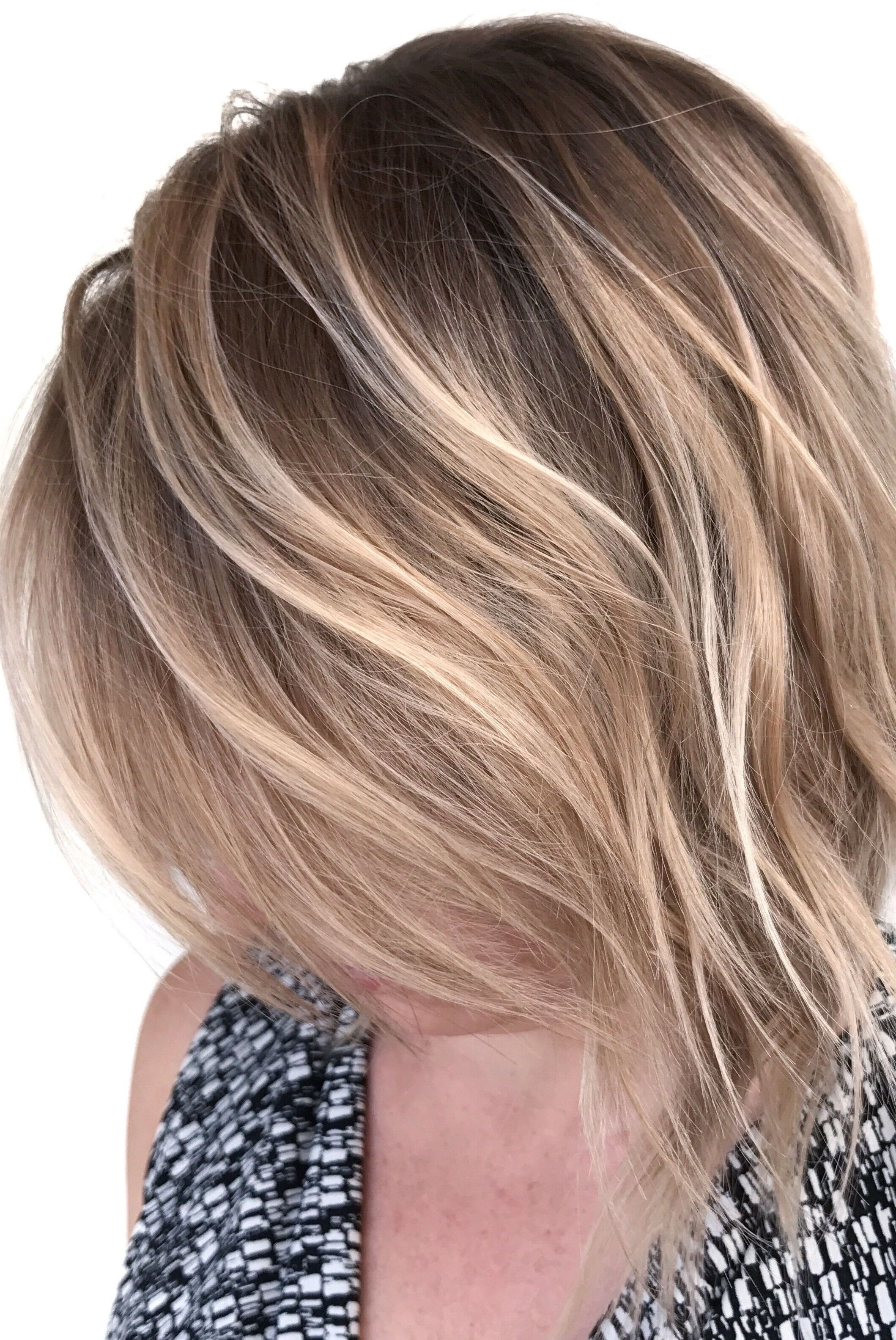 Blonde Balayage ; Natural Blonde Highlights ; Short Hair Balayage Within Fashionable Contrasting Highlights Blonde Hairstyles (View 1 of 20)