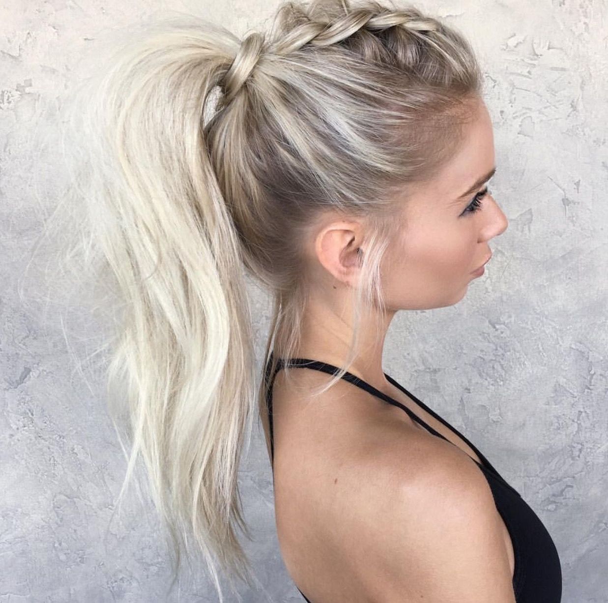 Braided High Ponytail With Barely There Curl Hairstyle (View 3 of 20)