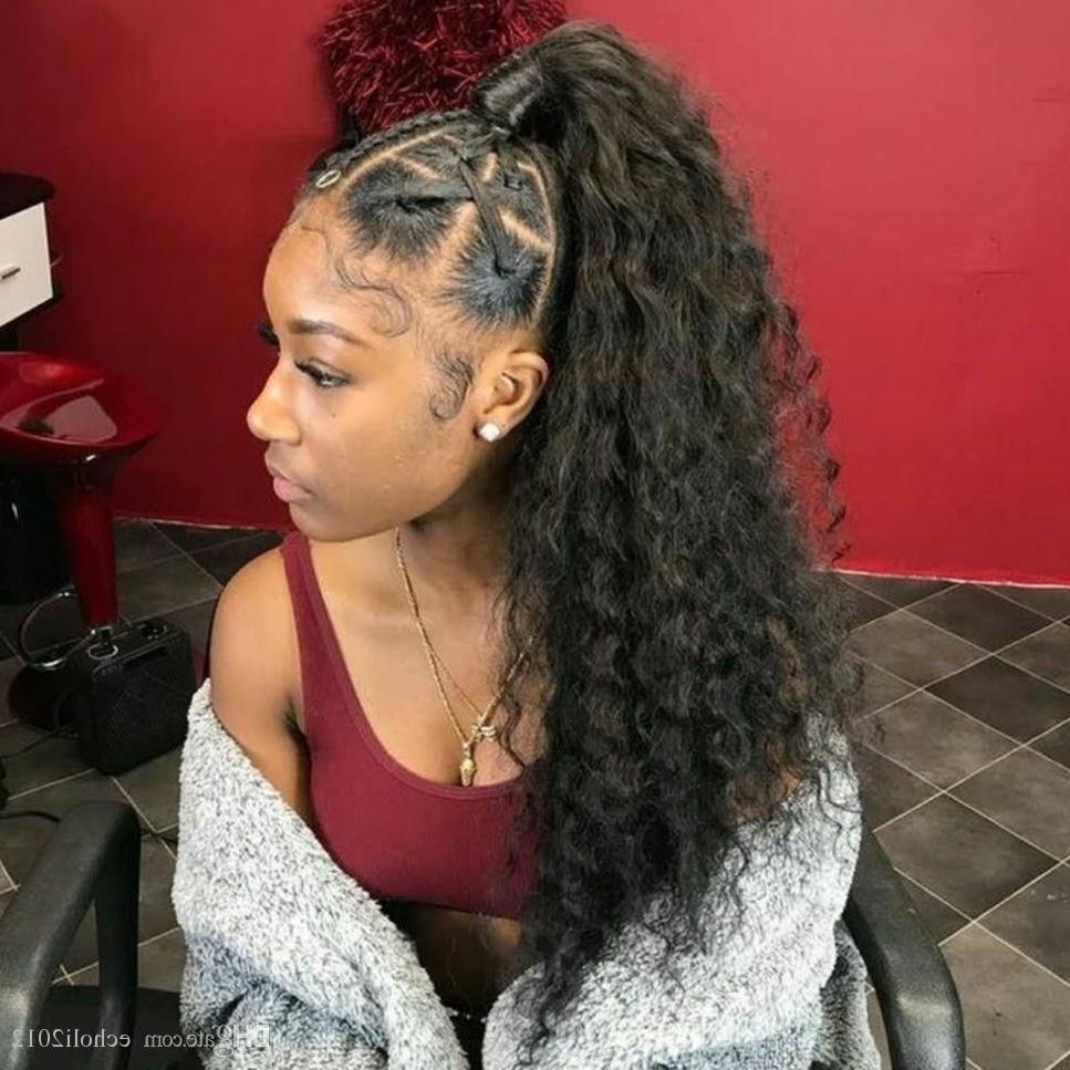 Brazilian Loose Curly Ponytail For Black Women Natural Coarse Remy Inside Trendy Curly Pony Hairstyles For Ultra Long Hair (View 6 of 20)
