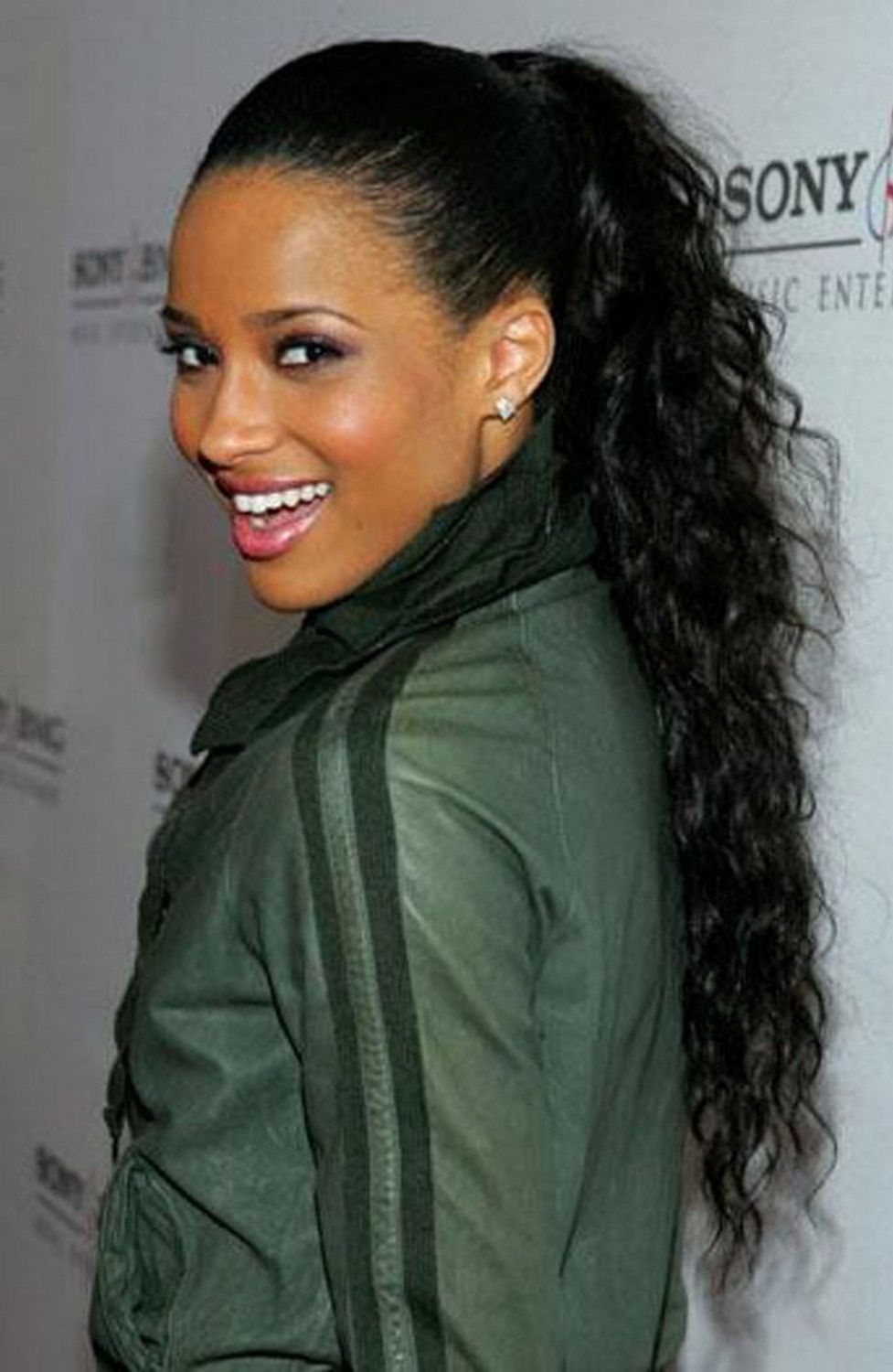 Celebrity Long Ponytail Hairstyle Clip In High Kinky Curly Human Inside Well Known High Black Pony Hairstyles For Relaxed Hair (Gallery 10 of 20)