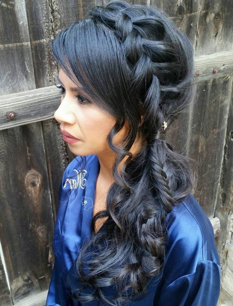 Curly Side With Preferred Ladder Braid Side Ponytail Hairstyles (View 15 of 20)