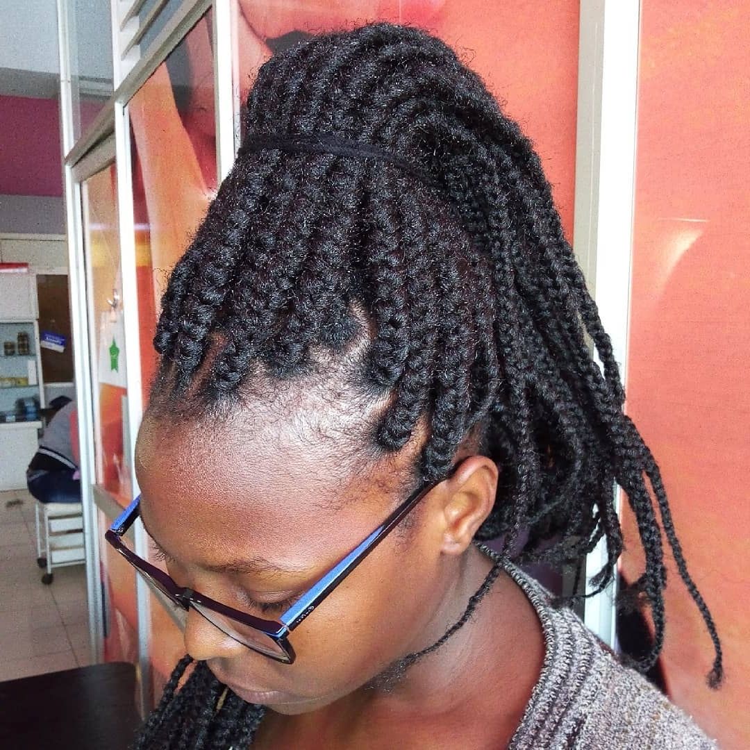 Current Box Braids Pony Hairstyles Throughout African American Ponytail Hairstyles That You Can Try (View 7 of 20)