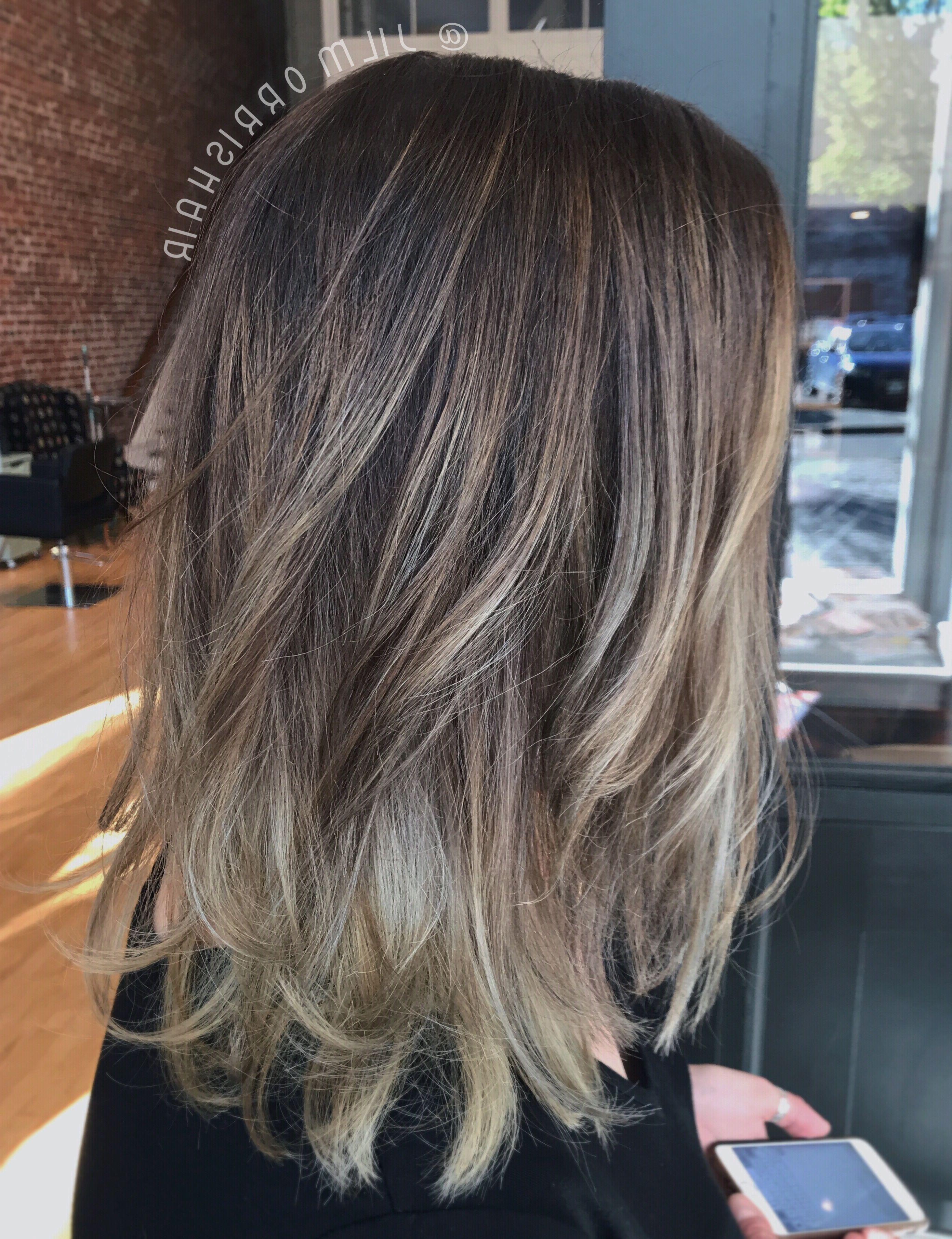 Dark Ash Blonde Sombré, Balayage Highlights With Rooty Lowlights Intended For Most Up To Date Subtle Dirty Blonde Angled Bob Hairstyles (View 4 of 20)
