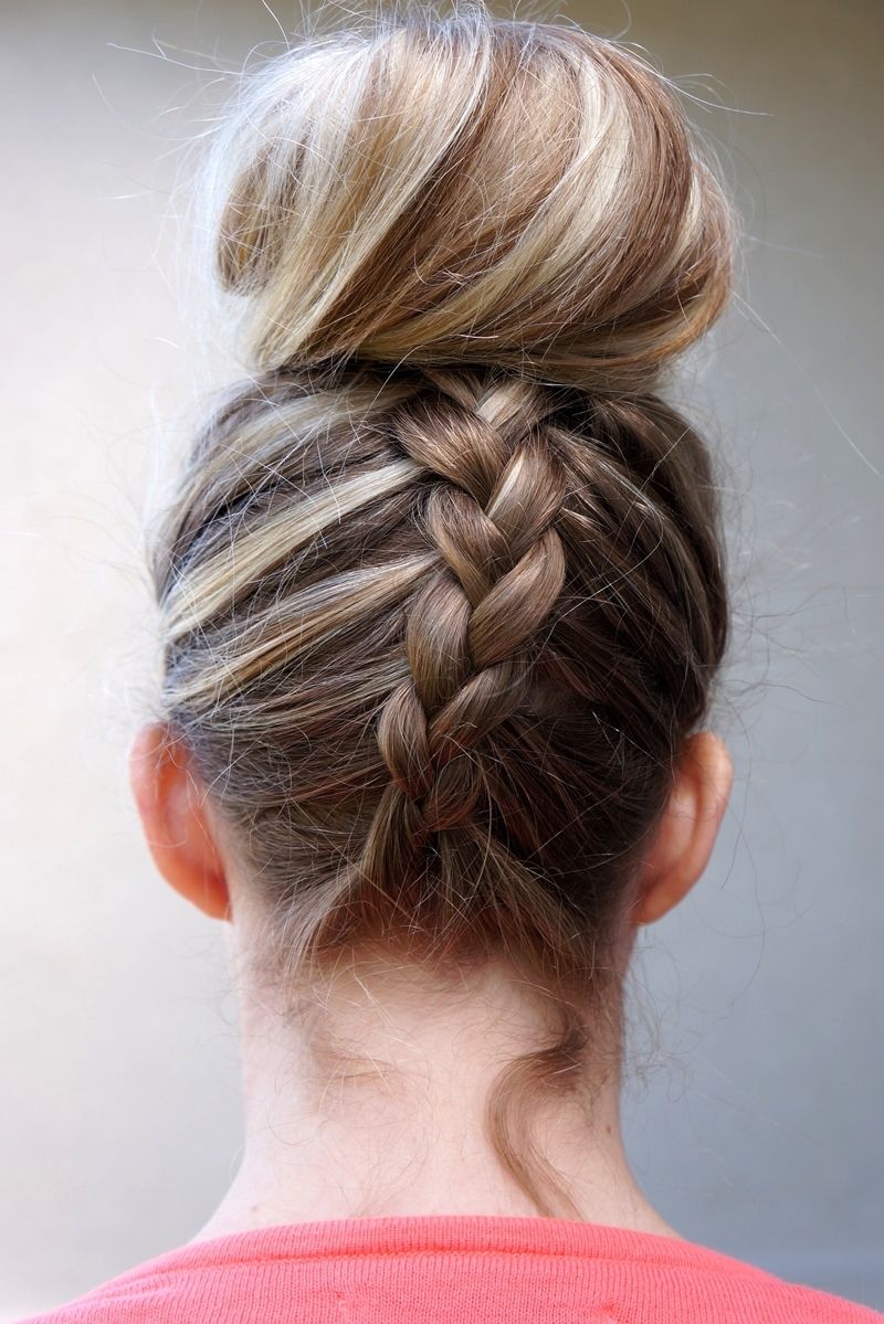 Dutch Braided Top Knot – Twist Me Pretty Regarding Current Messy Ponytail Hairstyles With A Dutch Braid (View 13 of 20)