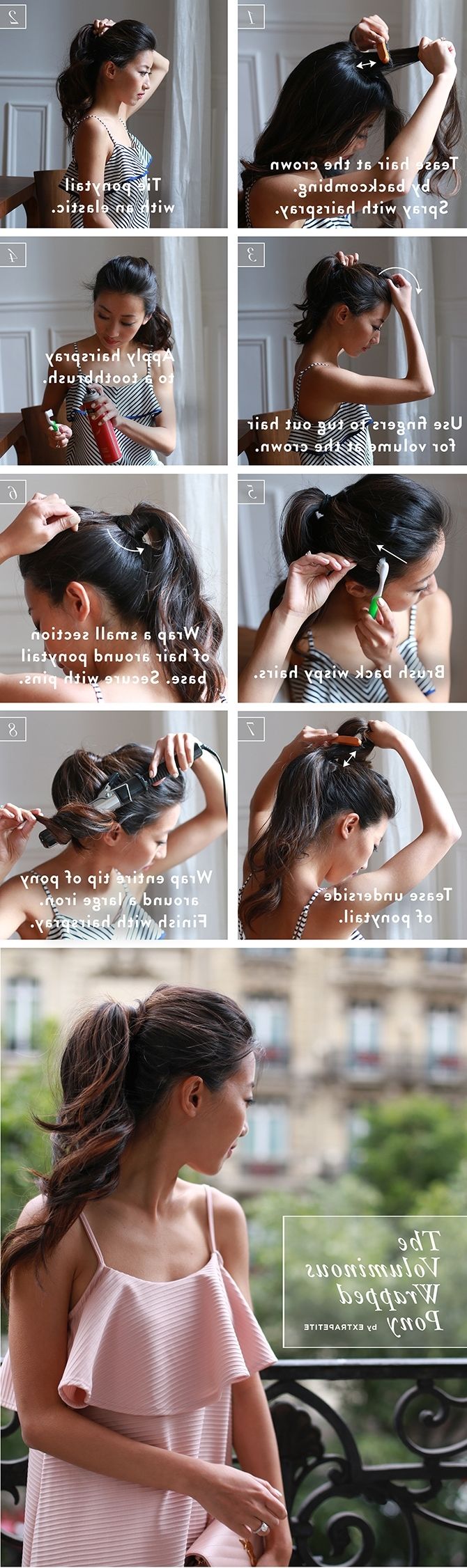 Easy Formal Hairstyle Tutorials: From Voluminous Ponytail To Pertaining To Well Liked High Voluminous Ponytail Hairstyles (View 16 of 20)