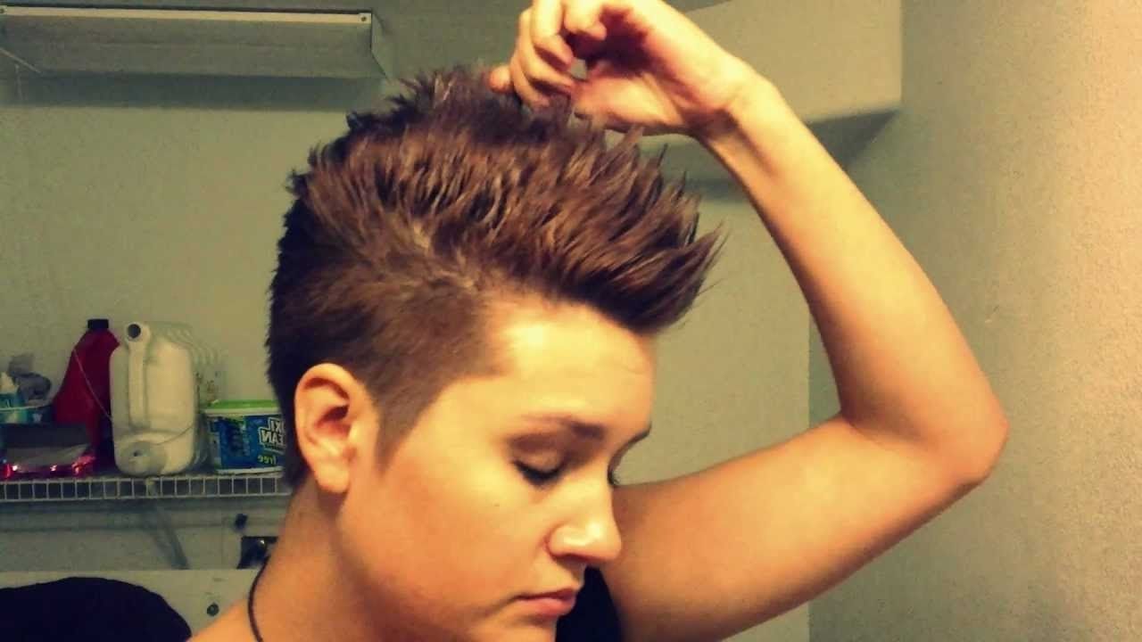 Epic Spike Mohawk Pixie – Youtube Regarding Latest Spiked Blonde Mohawk Hairstyles (View 20 of 20)