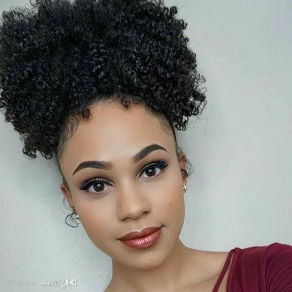 Famous High Curled Do Ponytail Hairstyles For Dark Hair With Regard To 120g Short High Ponytail Human Hair Unprocessed Brazilian Virgin (View 11 of 20)