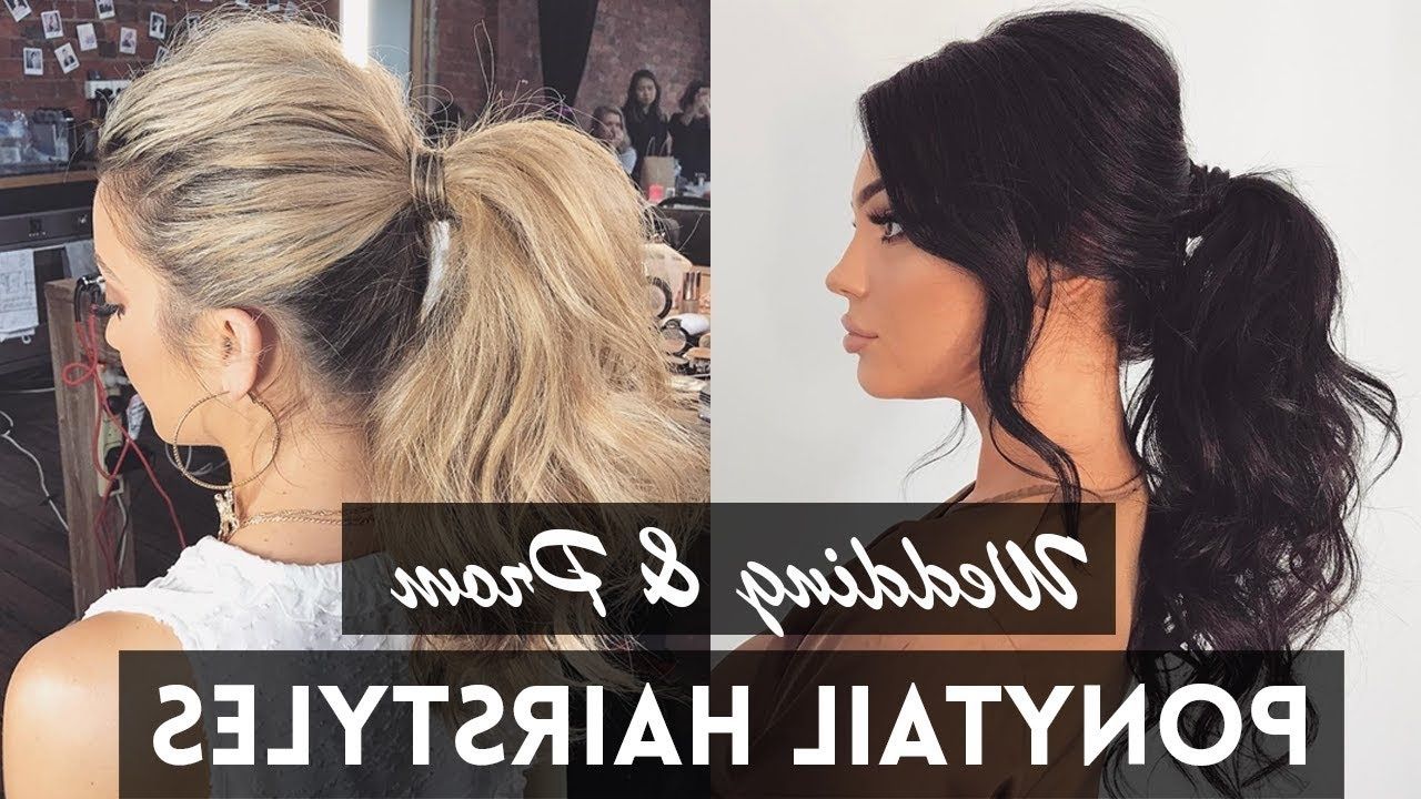 Fancy Ponytail Hairstyles Perfect For Wedding & Prom – Youtube Regarding Most Recently Released Poofy Ponytail Hairstyles With Bump (View 17 of 20)