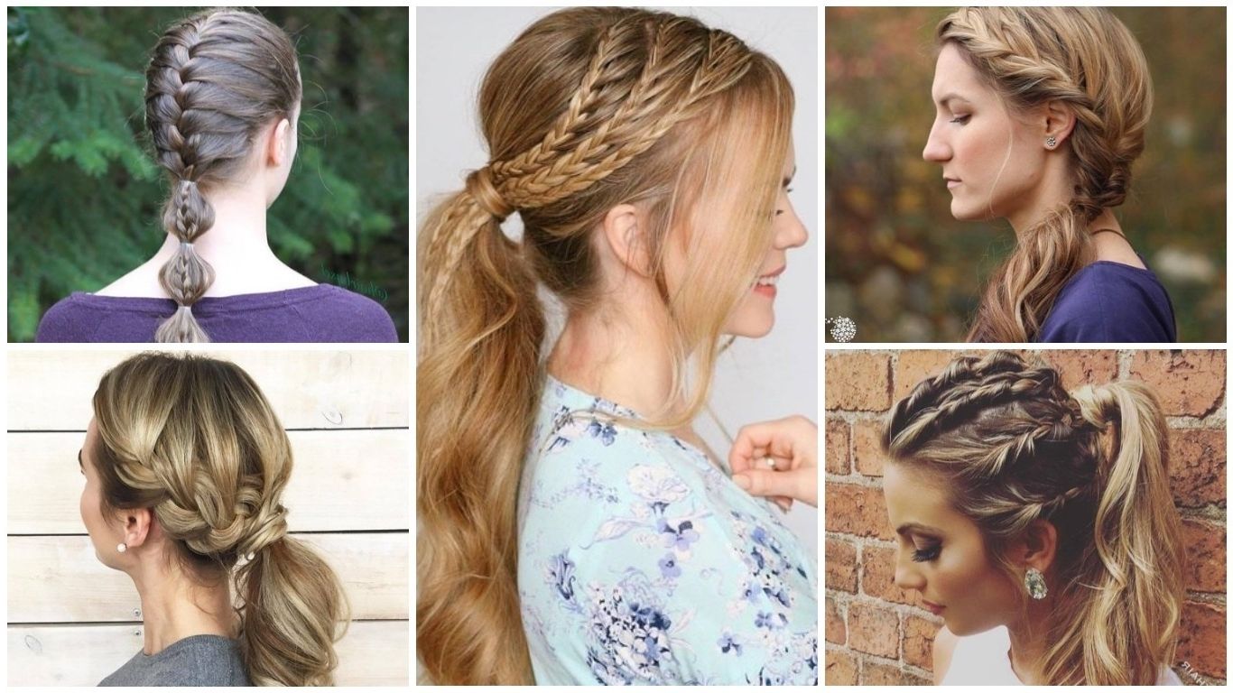 Fantastic French Braid Ponytails Hairstyles 2019 Within Well Liked Fabulous Formal Ponytail Hairstyles (View 13 of 20)
