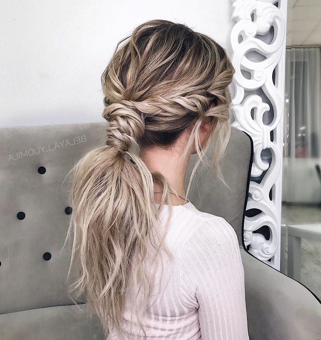 Fashionable Pony Hairstyles With Textured Braid In 39 Ponytail Hairstyle Inspiration , Braids ,hairstyles ,braided (View 1 of 20)