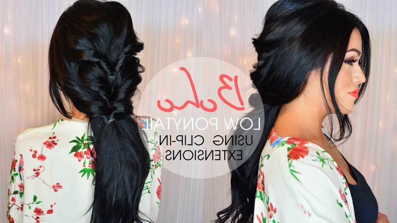 Favorite Jet Black Pony Hairstyles With Volume Throughout Boho Low Ponytail Hairstyle – Luxury For Princess – Youtube (Gallery 13 of 20)
