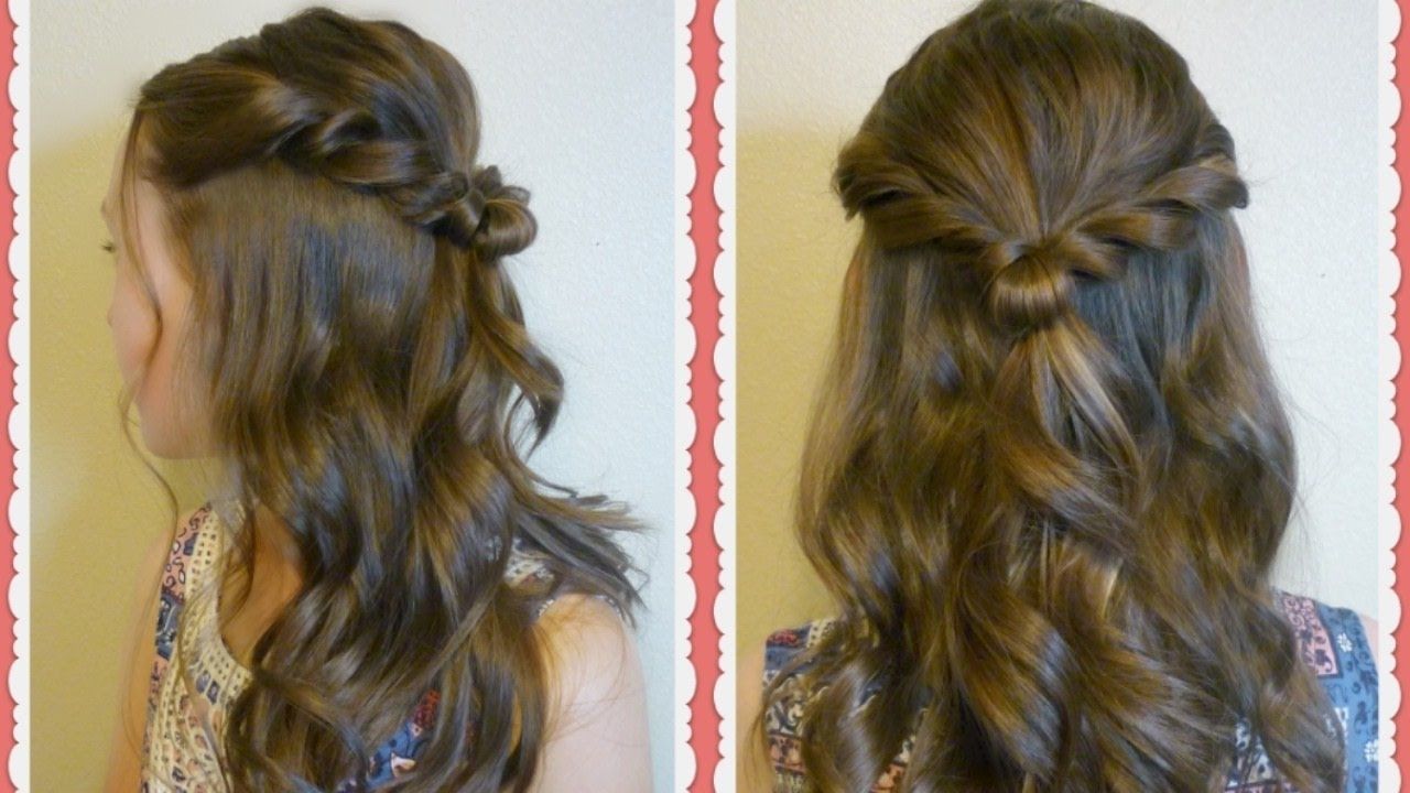Favorite Romantic Half Pony Hairstyles Throughout Easy Prom Hair Tutorial – Romantic Twist Half Up Hairstyle – Youtube (View 19 of 20)