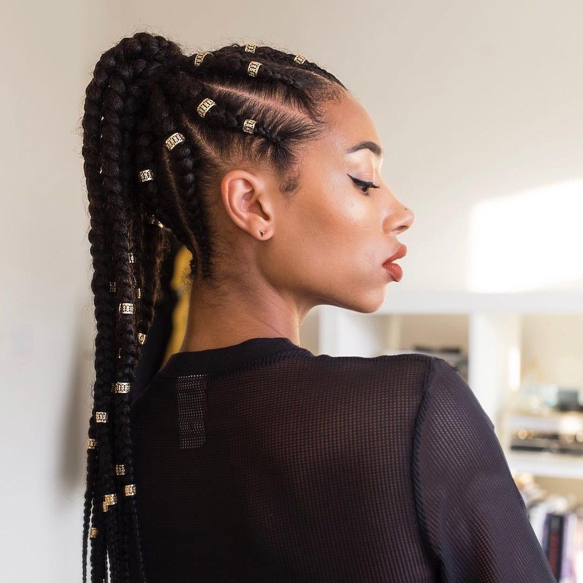 Glamour Pertaining To Famous Braided Mohawk Pony Hairstyles With Tight Cornrows (View 6 of 20)