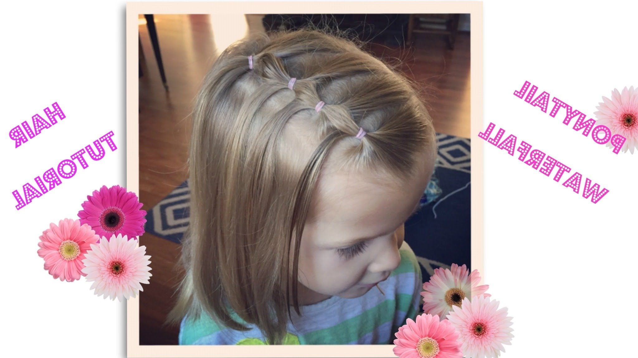 Hair Tutorial For Little Girls  Ponytail Waterfall – Youtube Within Well Liked Cascading Ponytail Hairstyles (Gallery 13 of 20)