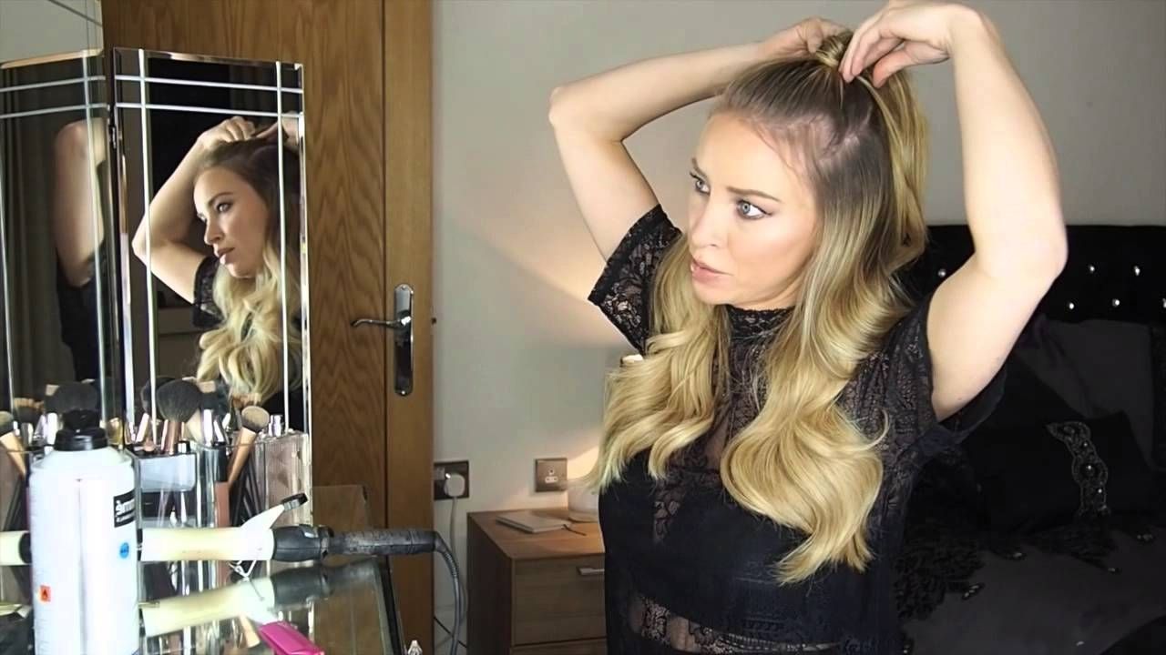 How To: Half Up Ponytail In The Style Of Ariana Grande – Lauren Pope With Most Recent Big And Bouncy Half Ponytail Hairstyles (View 6 of 20)