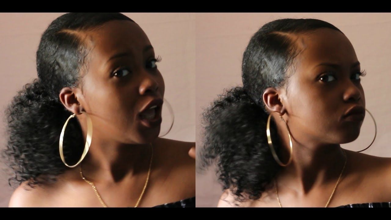 How To" Weave Ponytail Hairstyle For Black Hair – Youtube Throughout Current Weave Ponytail Hairstyles (View 14 of 20)