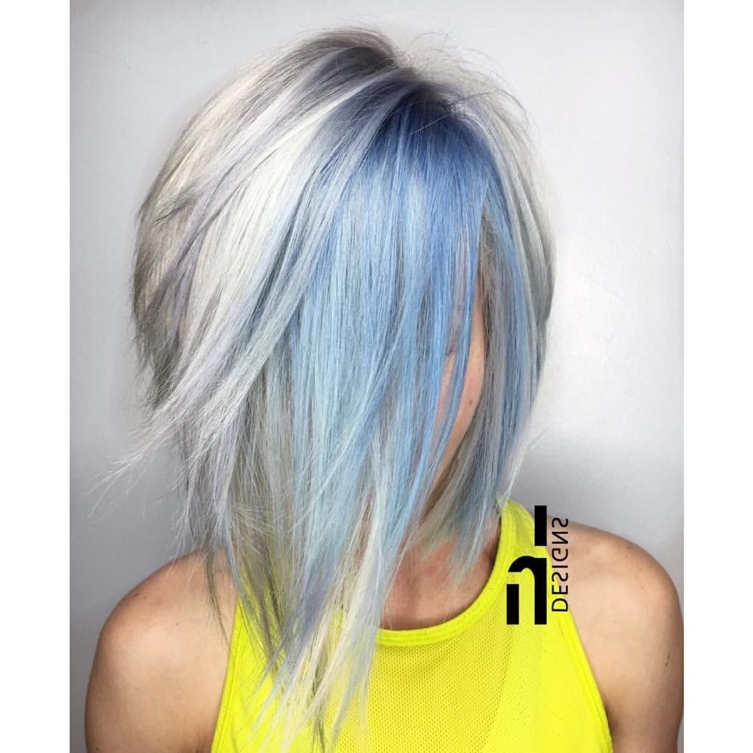 Icy Blue And Blonde Bob (View 1 of 20)