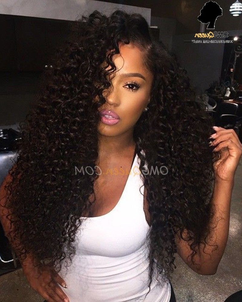 Latest Natural Color Waves Hairstyles Pertaining To High Quality Natural Color Deep Wave Malaysian Virgin Hair Lace (View 4 of 20)