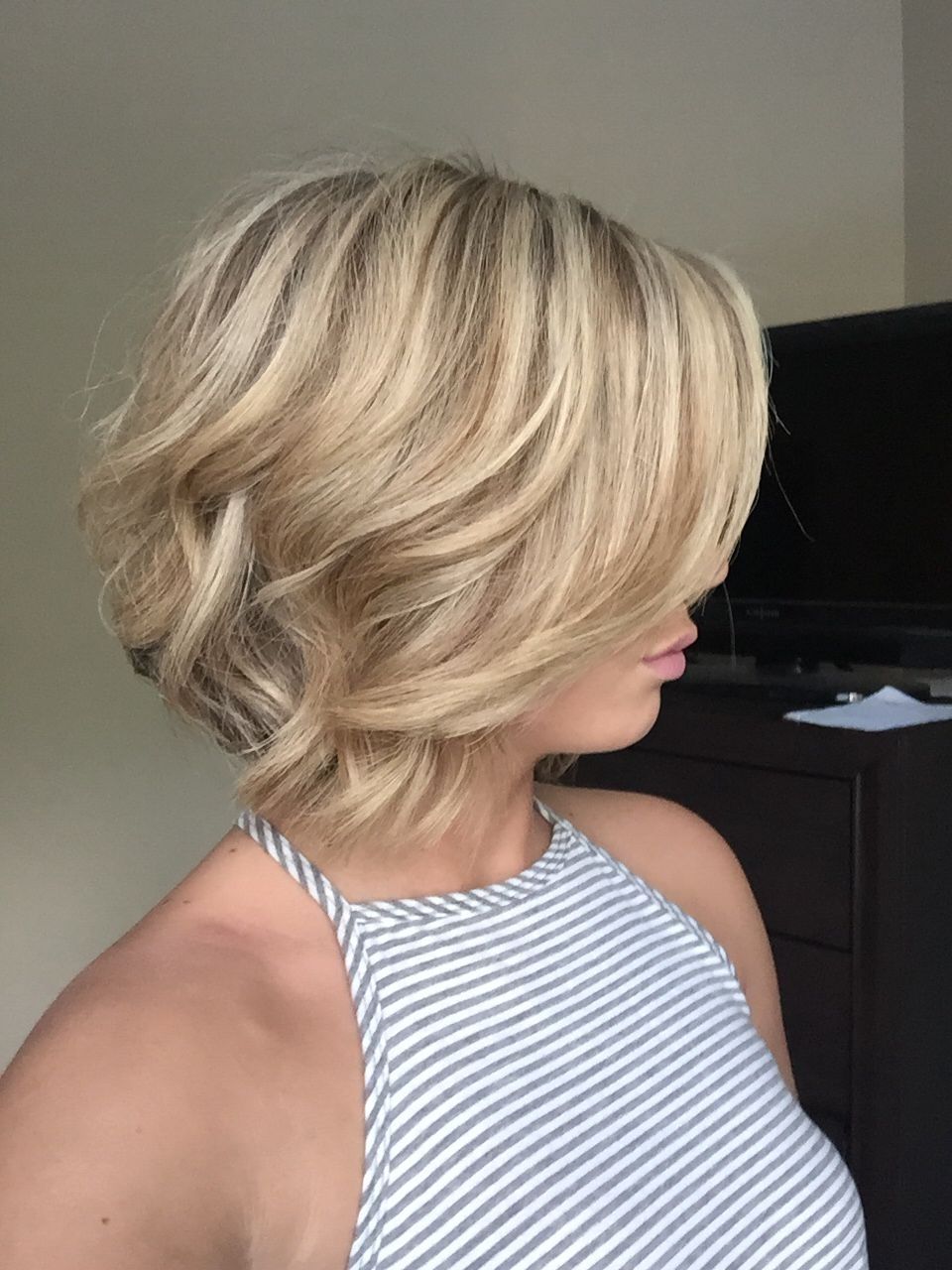 Most Popular Curly Highlighted Blonde Bob Hairstyles Inside Short #blonde #bob #curls #highlights #thickhair (View 19 of 20)