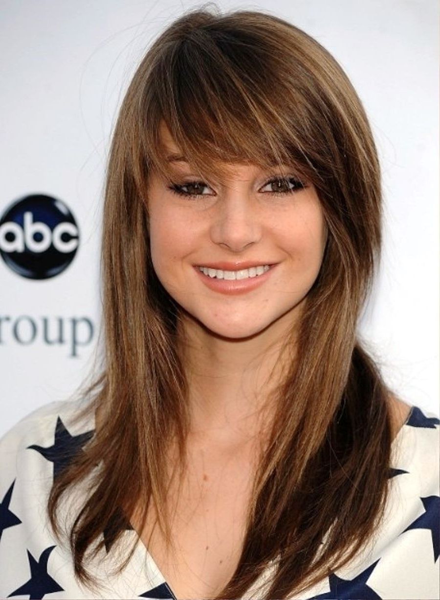 Most Recent Blonde Lob Hairstyles With Sweeping Bangs Regarding Long Bob Hairstyles With Side Bangs Long Bob Hairstyles With Side (View 4 of 20)