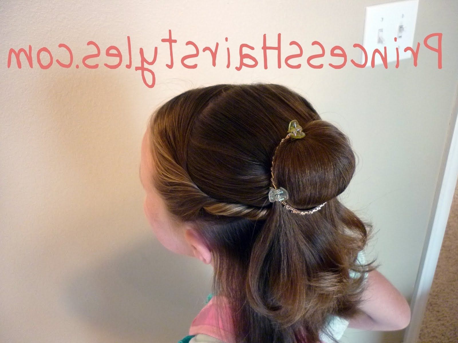 Most Recent Princess Tie Ponytail Hairstyles In Belle Hairstyle – For Short Hair – Hairstyles For Girls – Princess (View 7 of 20)