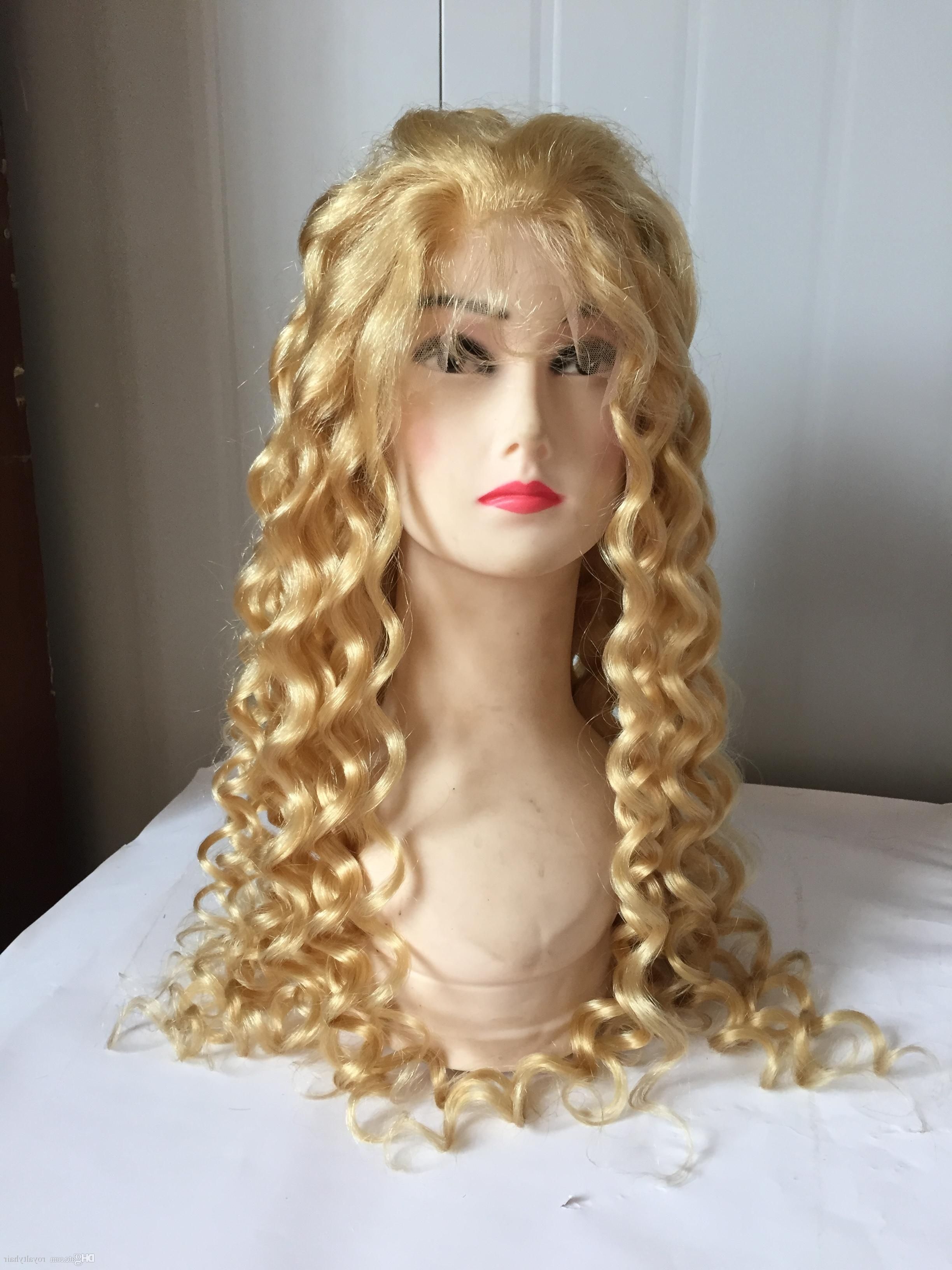 Most Recently Released White Blonde Curls Hairstyles Throughout 613 Blonde Lace Front Human Hair Wigs For White Women Loose Wave (View 18 of 20)