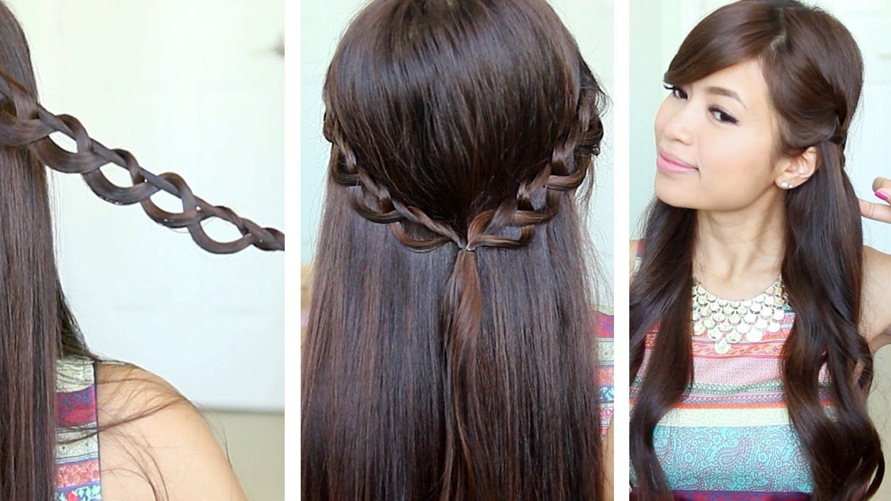 Most Up To Date Macrame Braid Hairstyles Pertaining To Chain Braid Headband Hairstyle For Medium Long Hair Tutorial – Youtube (View 5 of 20)