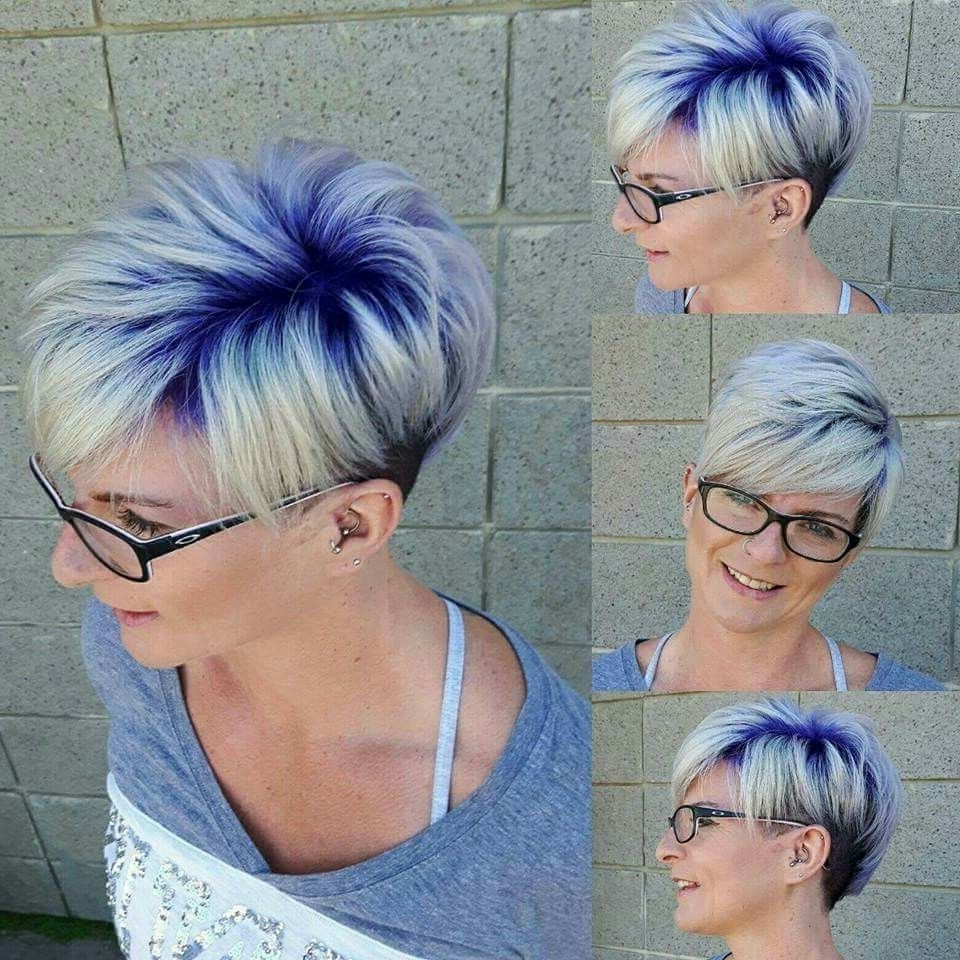 My Platinum Blonde, Purple Roots, Undercut Pixie ☺ Love Love Love For Well Liked Platinum And Purple Pixie Blonde Hairstyles (View 1 of 20)