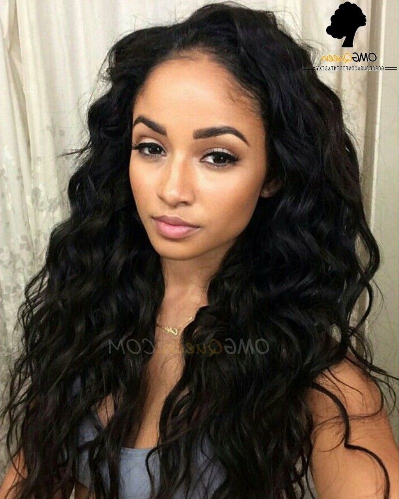 Natural Color Virgin Brazilian Body Wave Silk Base Lace Wigs In Popular Natural Color Waves Hairstyles (View 1 of 20)