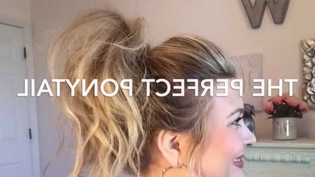 Newest High And Tousled Pony Hairstyles Pertaining To The Perfect Ponytail Tutorial//khloe Kardashian Inspired//whitney (View 8 of 20)
