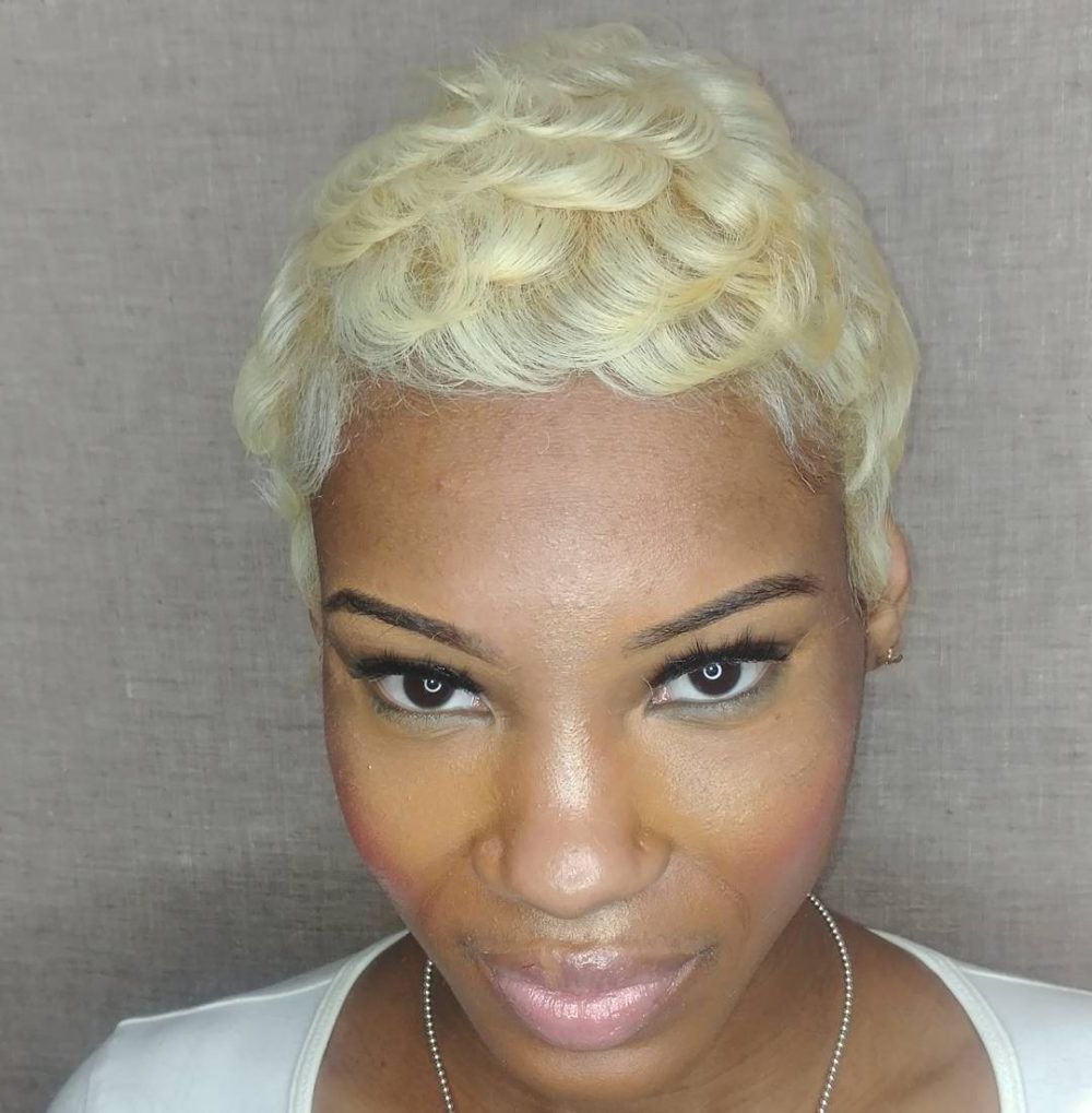 Newest Long Honey Blonde And Black Pixie Hairstyles Throughout 56 Popular Short Hairstyles For Black Women In  (View 2 of 20)