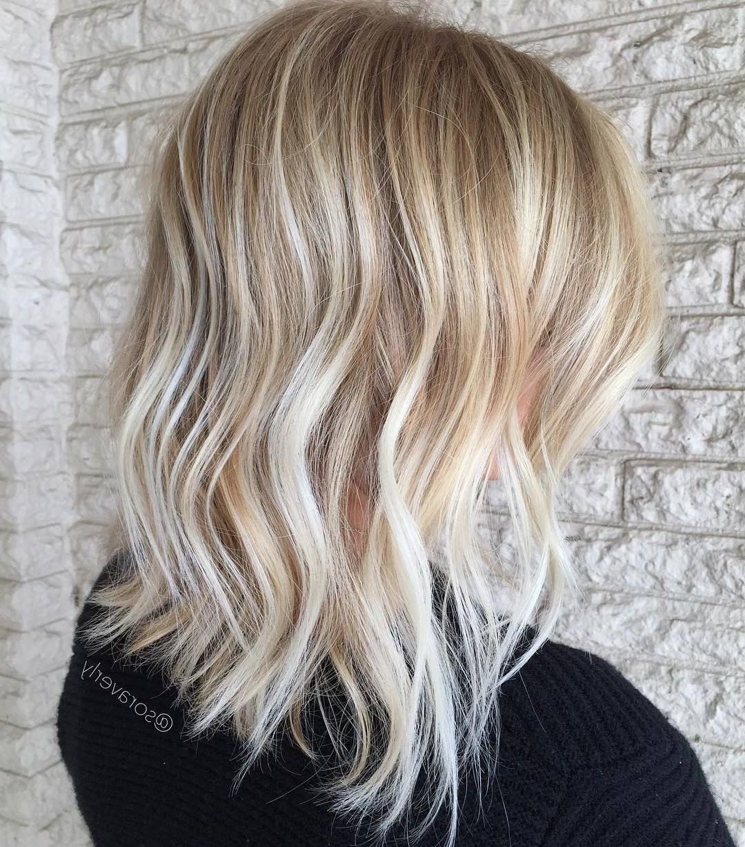Pinterest Throughout Most Popular Textured Medium Length Look Blonde Hairstyles (View 1 of 20)