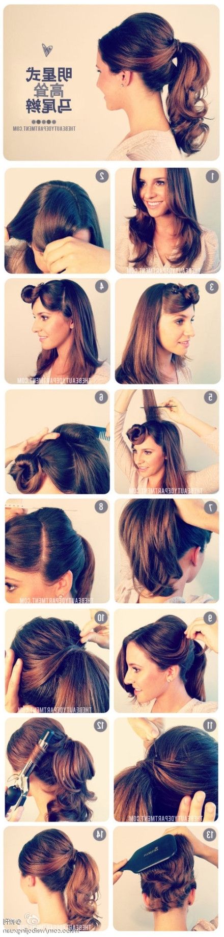Pompadour, Ponytail And Hair (View 17 of 20)