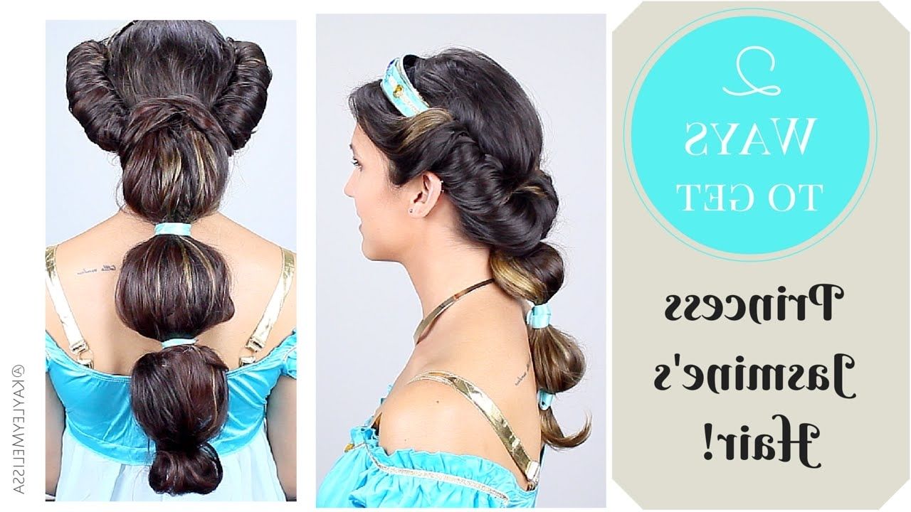 Popular Princess Like Ponytail Hairstyles For Long Thick Hair With Regard To 2 Ways To Get Princess Jasmine's Hair – Youtube (View 2 of 20)