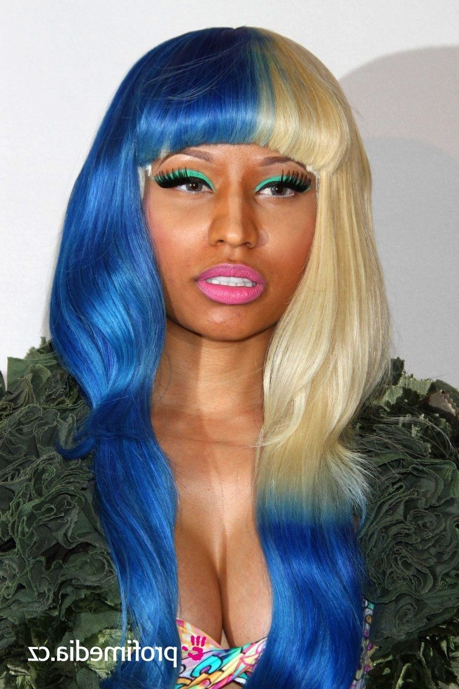Recent Minaj Pony Hairstyles With Arched Bangs Within Colorful Nicki Minaj Hairstyles : Simple Hairstyle Ideas For Women (View 2 of 20)
