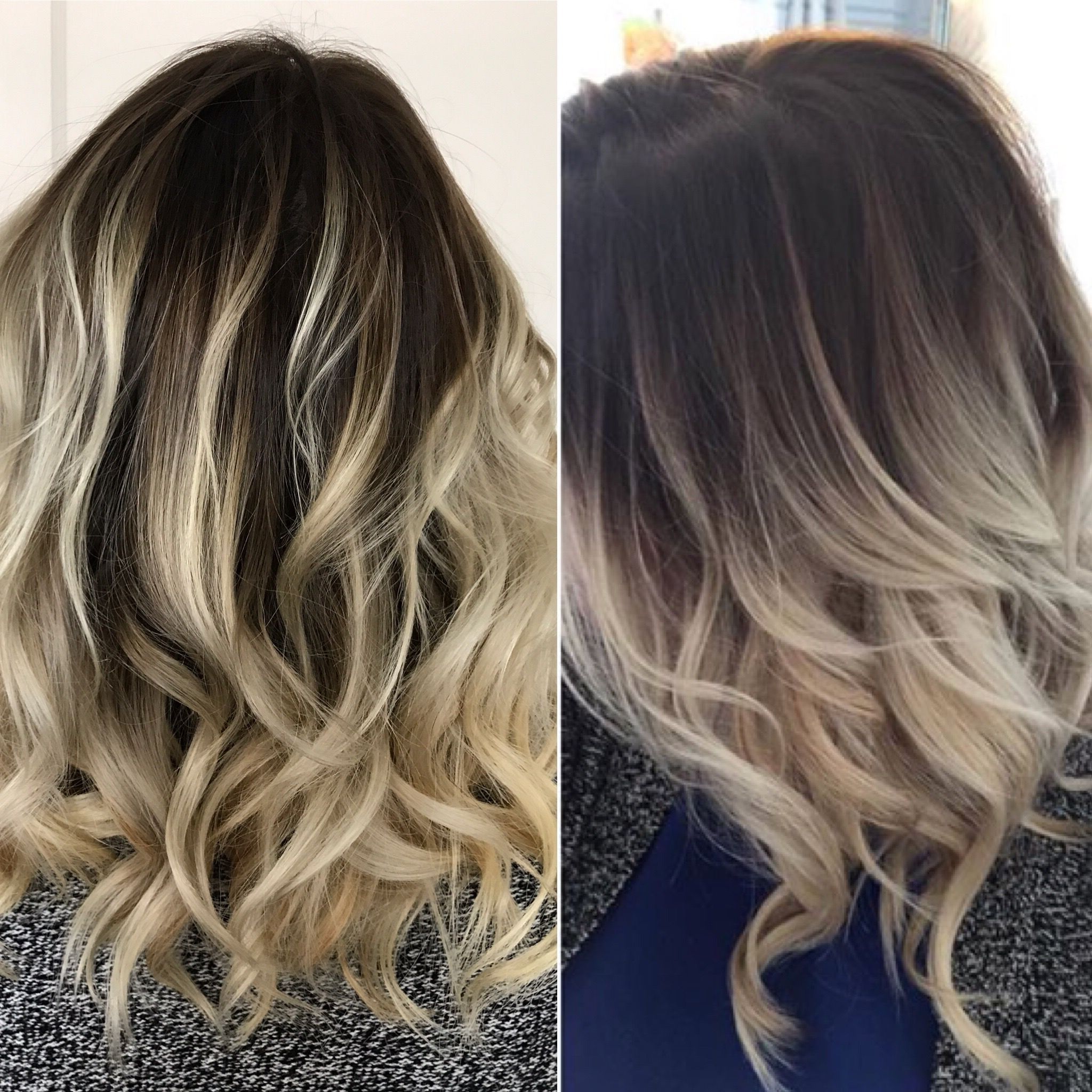 Rooted Balayage Blonde. Ash Blonde Hair Dark Roots (View 1 of 20)