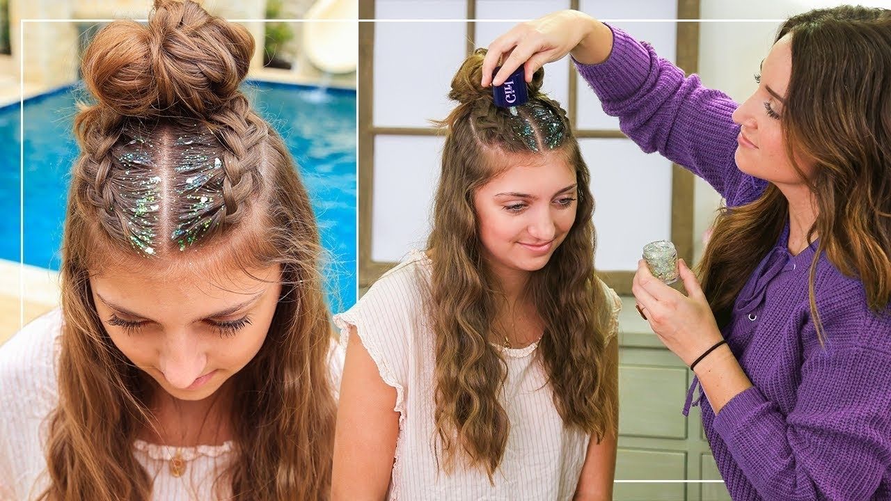 She Wanted Glitter In Her Hair, So – Youtube With Regard To Most Popular Glitter Ponytail Hairstyles For Concerts And Parties (View 7 of 20)