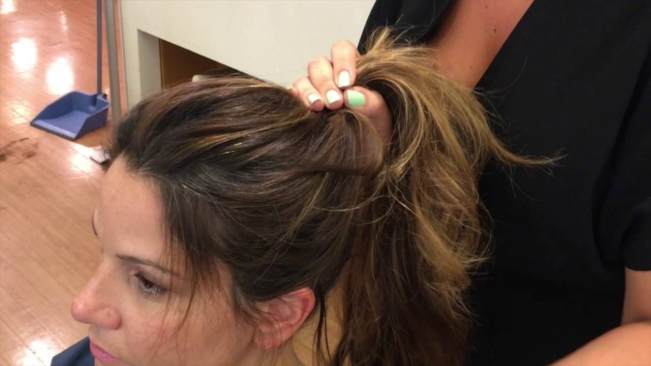 Textured Ponytail How To – Youtube Within Well Known Textured Ponytail Hairstyles (View 17 of 20)