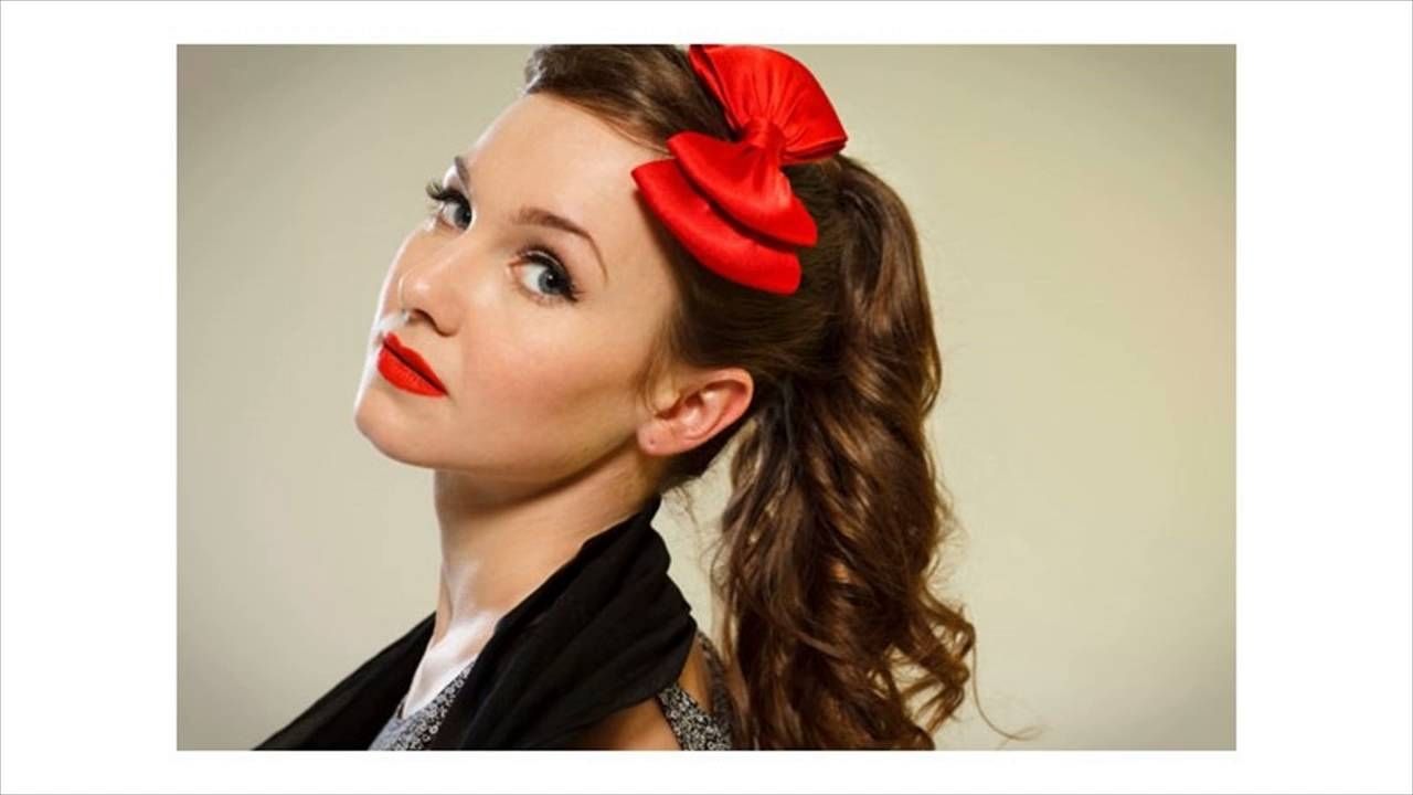 The 1950's Inspired Ponytail – Youtube For Newest Vintage Curls Ponytail Hairstyles (View 4 of 20)