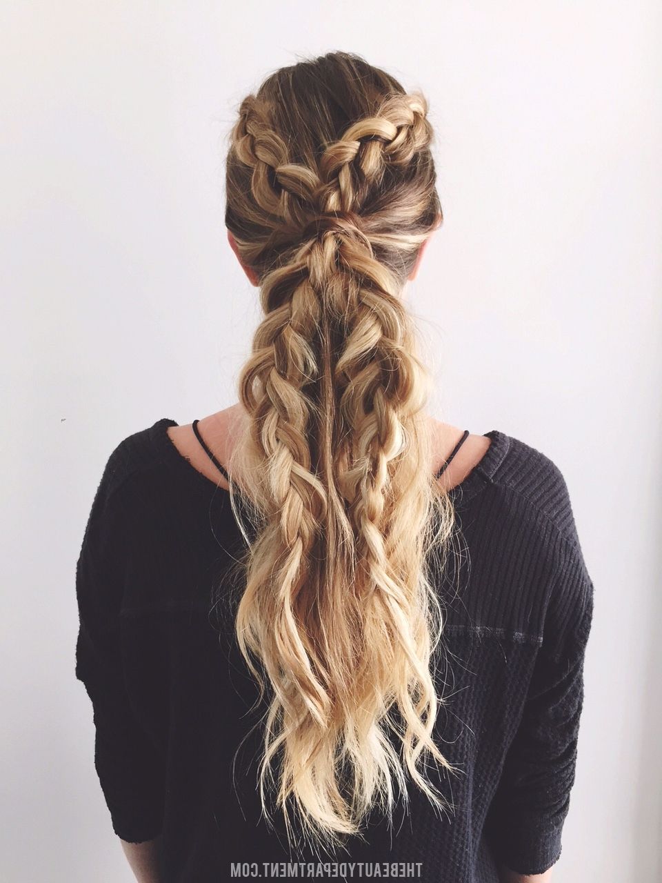 The Beauty Department: Your Daily Dose Of Pretty. – 2 Braids, 3 Ways Pertaining To Recent Three Braids To One Ponytail Hairstyles (Gallery 2 of 20)