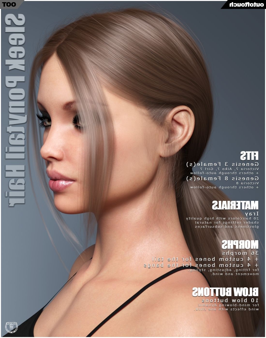 Trendy High Sleek Ponytail Hairstyles Within Sleek Ponytail Hair For Genesis 3 And 8 Females 3d Figure Assets (View 7 of 20)