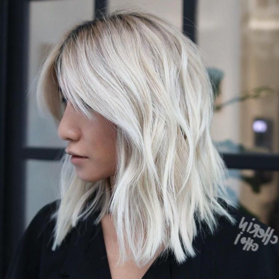 Trendy Messy Blonde Lob Hairstyles Regarding 60 Inspiring Long Bob Hairstyles And Haircuts In 2018 (Gallery 11 of 20)
