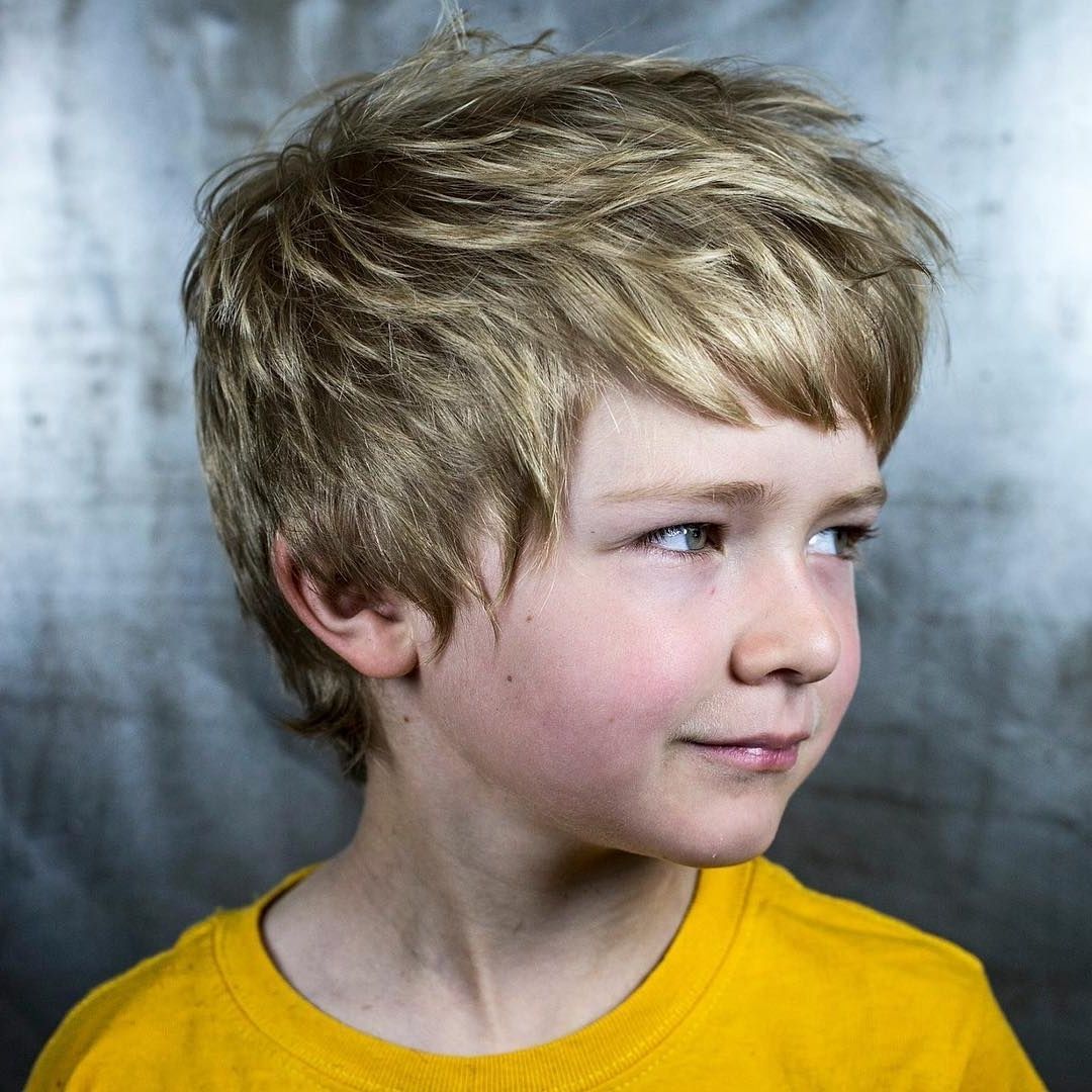 Trendy Shaggy Fade Blonde Hairstyles With Regard To 35 Cute Toddler Boy Haircuts Your Kids Will Love (View 13 of 20)