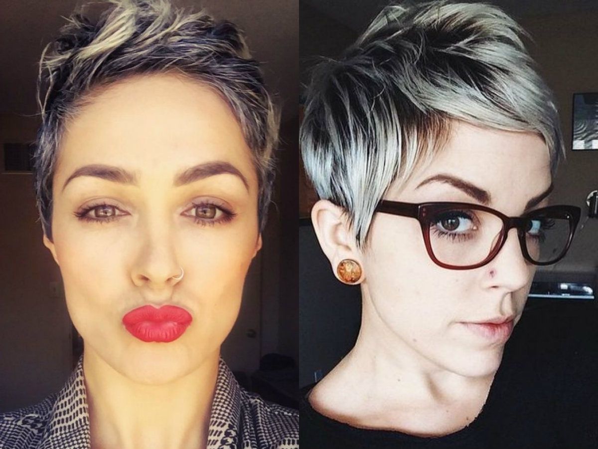 Trendy Silver And Brown Pixie Hairstyles In Vivacious Short Pixie Haircuts With Highlights (View 14 of 20)
