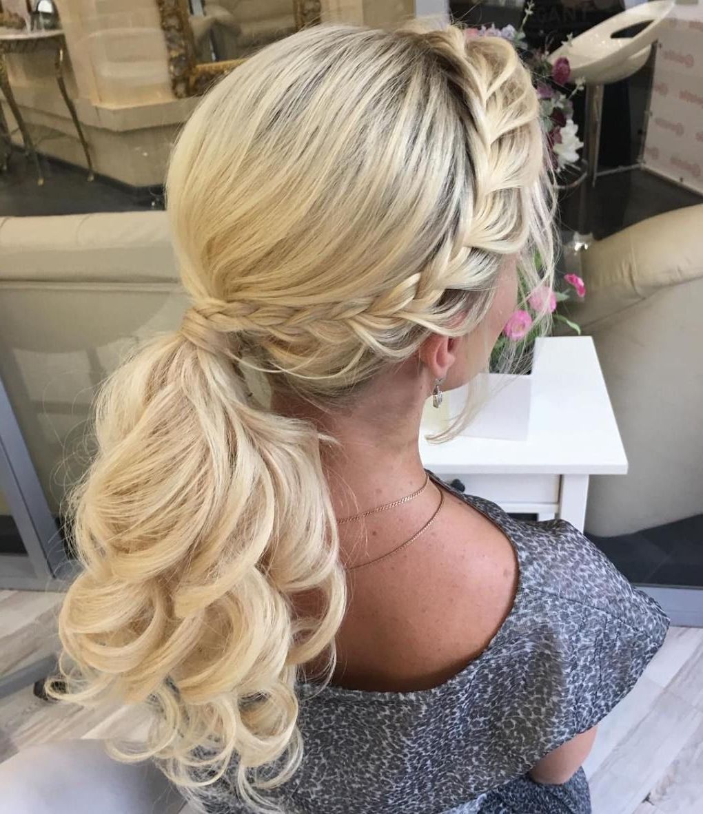 Wedding Regarding Well Known Updo Pony Hairstyles With Side Braids (View 5 of 20)