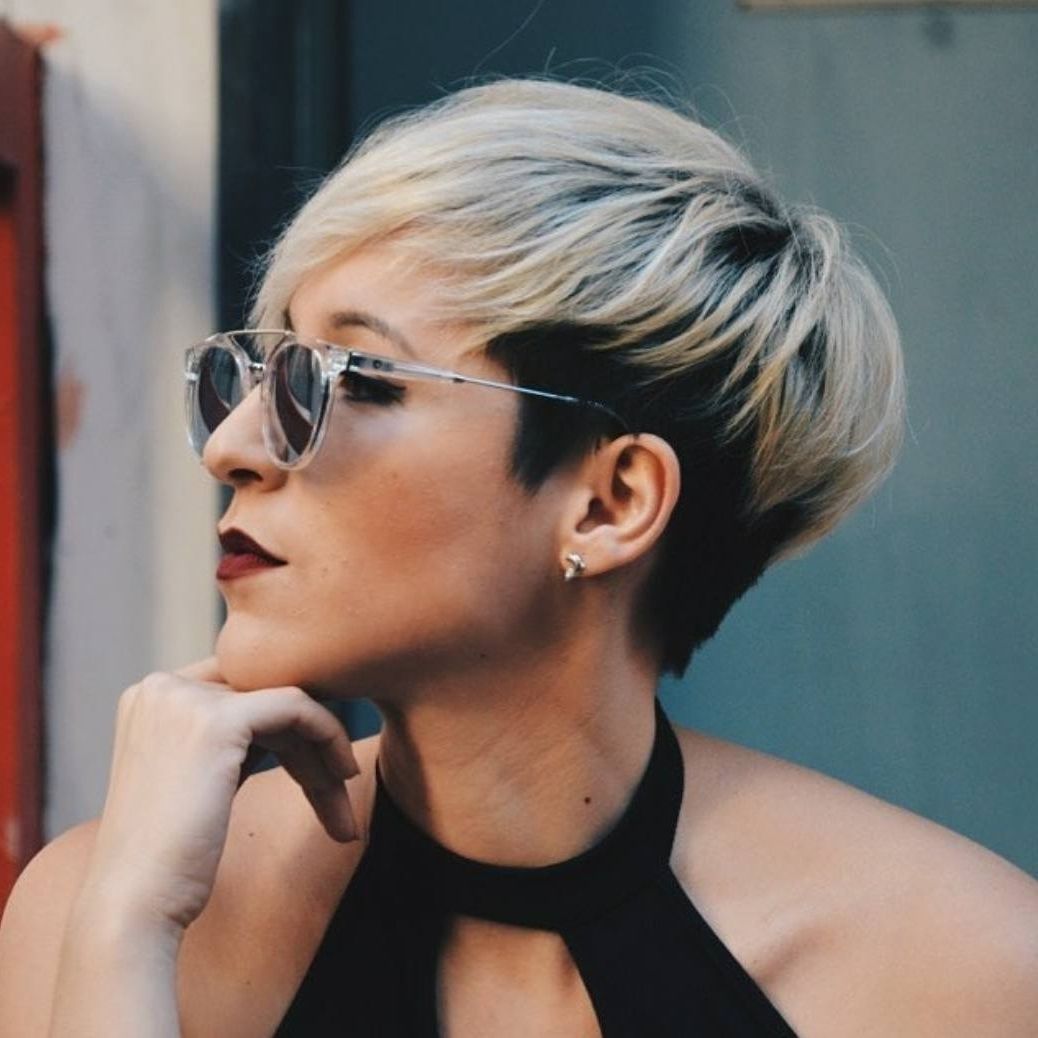 Well Known Undercut Blonde Pixie Hairstyles With Dark Roots Pertaining To 10 Short Hairstyles For Women Over 40 – Pixie Haircuts  (View 7 of 20)