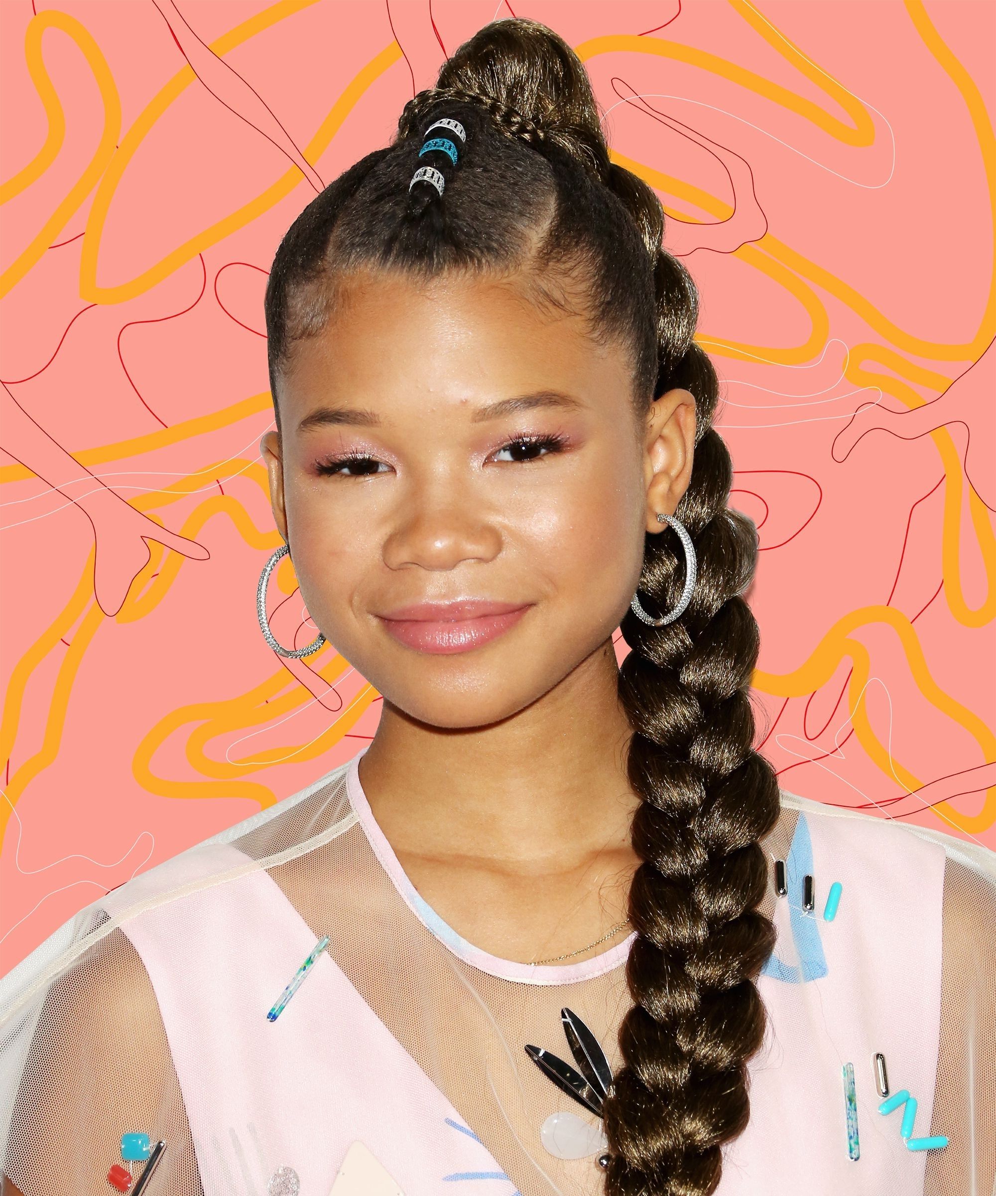 Why Celebs Are Wearing Braided Ponytails This Summer For Most Current Braided Millennial Pink Pony Hairstyles (View 11 of 20)