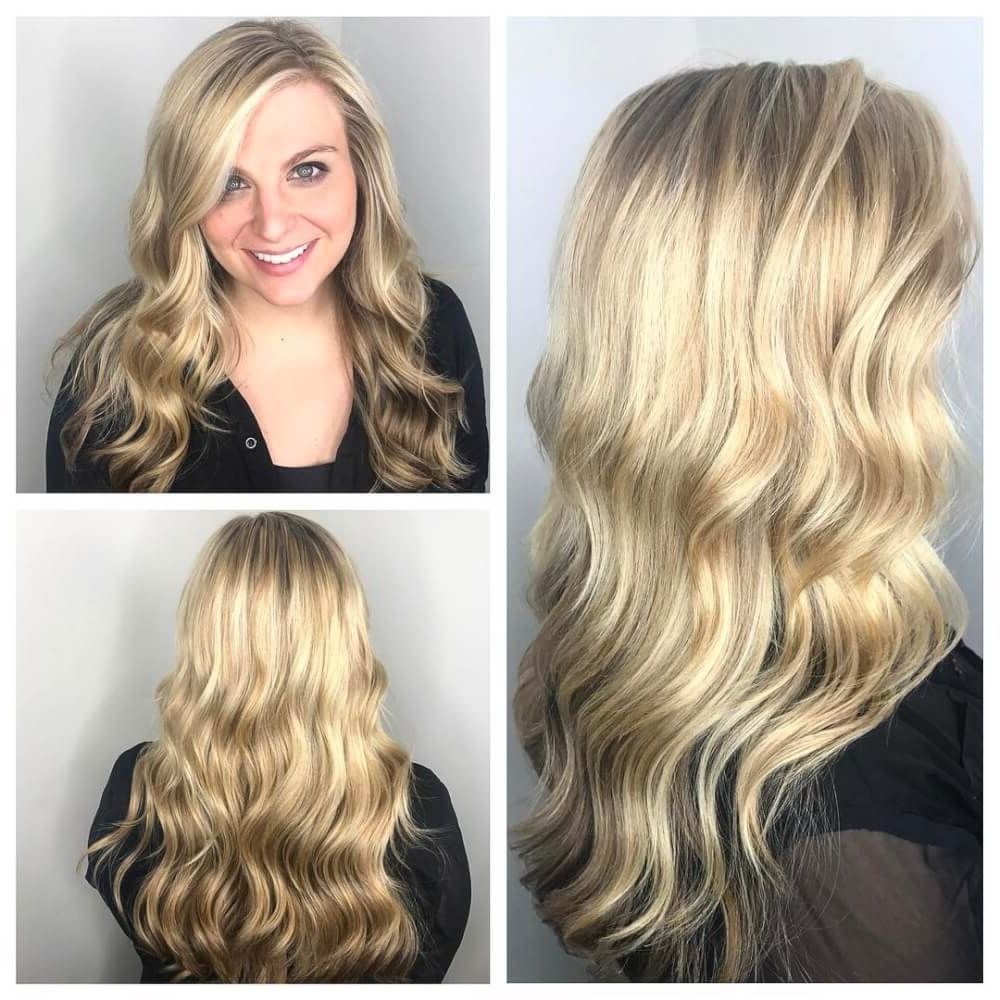 Widely Used Golden And Platinum Blonde Hairstyles Regarding 38 Top Blonde Highlights Of 2018 – Platinum, Ash, Dirty, Honey & Dark (View 8 of 20)