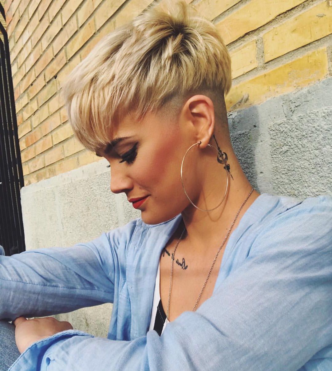 10 Stylish Pixie Haircuts – Women Short Undercut Hairstyles 2018 – 2019 For Curly Pixie Hairstyles With V Cut Nape (View 15 of 20)